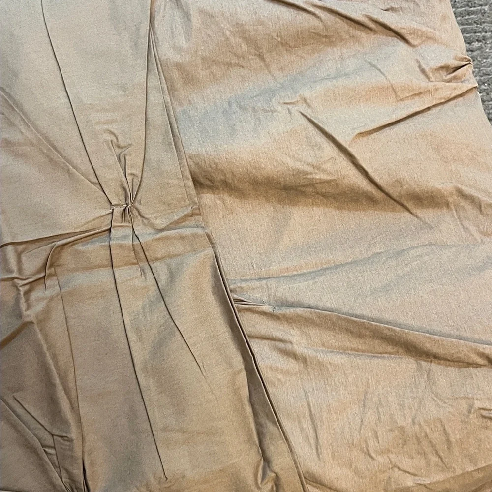West Elm pintuck mushroom colored duvet and sham